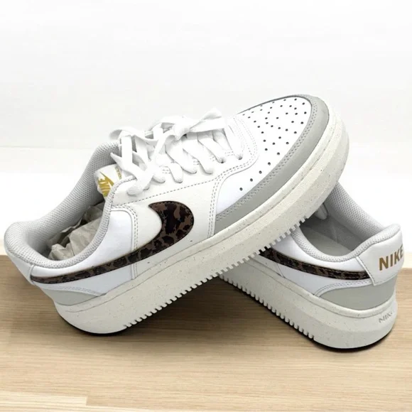 Women's Nike Court Vision Alta - White/Brown - Size 9.5